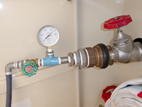 放水口の耐管圧測定